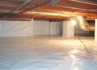 A clean crawl space that is being properly insulated